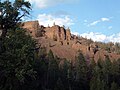 Rocky cliffs above Buffalo Bill Cody Scenic Byway