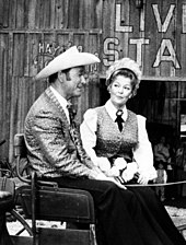Rogers and Dale Evans at Knott's Berry Farm in the 1970s RoyRogersDaleEvansKBF1970s.jpg