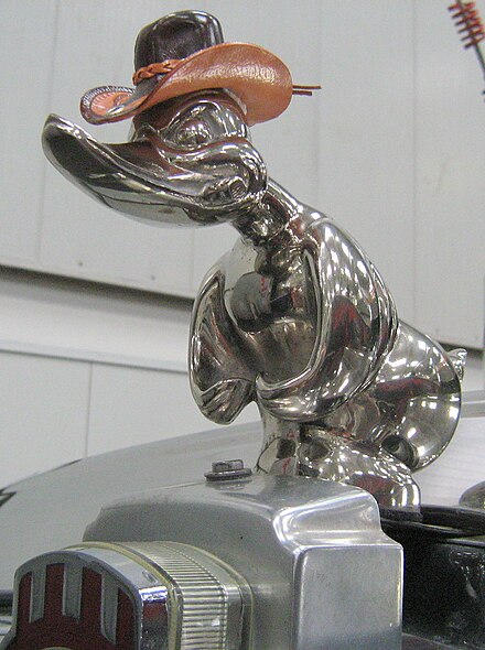 Replica of the hood ornament of Rubber Duck's truck