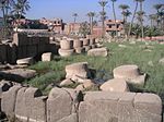 שרידי אולם העמודים של רעמסס השני במקדש הגדול לאל פתח בממפיס – השושלת ה־19