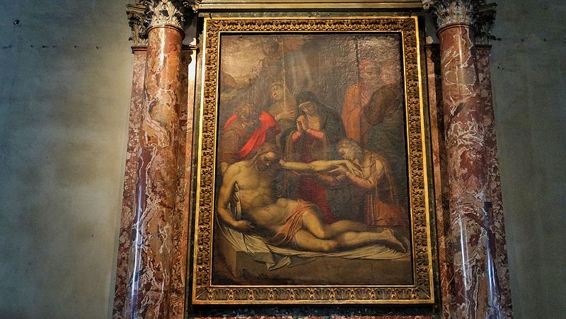 File:San Pietro in Vincoli - "Deposizione di Cristo" del Pomarancio 4.jpg