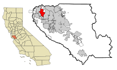 Santa Clara County California Incorporated and Unincorporated areas Mountain View Highlighted.svg