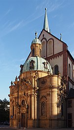 Würzburg Cathedral with adjacent Schönborn burial chapel