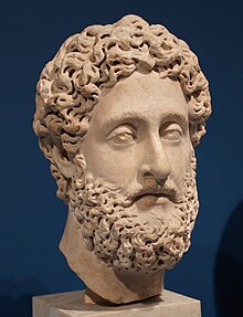 Sculpted head of the emperor Commodus 185-190 AD (51233584668).jpg
