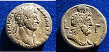 Serapis auf römischer Provinzialmünze, Alexandria, Tetradrachme aus Silber, Kaiser Hadrianus