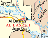 Šatt al-Arab na mapě