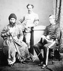 King Sher Ali Khan with CD Charles Chamberlain and Sir Richard F. Pollock in 1869 Sher Ali Khan with Cd Charles Chamberlain and Sir Richard F. Pollock.jpg