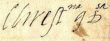 Signature of Christina of Lorraine as Grand Duchess of Tuscany in 1599.png