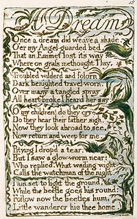 A Dream (Blake poem) Poem by English poet William Blake