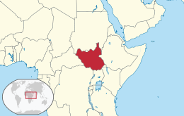Mappa di Sudan dû Sud