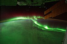 Most of the reviews for A Beautiful Planet admired the singular perspectives that can be seen from the ISS, like this image of southern lights. (The Space Station's solar panels are visible at the upper right.) Southern Lights.jpg