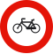 Entrada prohibida a bicicletas