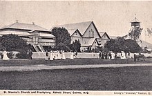St. Monica's Church and Presbytery, circa 1910 St. Monica's Church and Presbytery, Abbott Street, Cairns, Qld - circa 1910.jpg