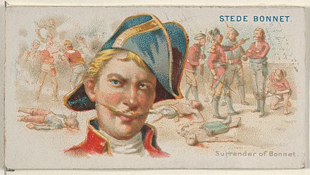Stede Bonnet, Surrender of Bonnet, from the Pirates of the Spanish Main series (N19) for Allen & Ginter Cigarettes MET DP835004