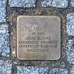 Stumbling block for Heinz Max Wenk, Chauseehausstrasse 8, Dresden.JPG