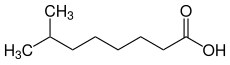 Structural formula of 7-methyloctanoic acid