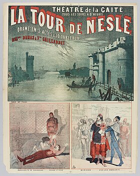 Affiche d'une représentation au théâtre de la Gaité.