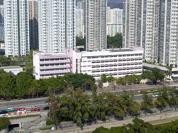 Tai Po Government Secondary School [zh], Tai Po Civic Centre and private housing estates Tai Po Centre and Fortune Plaza