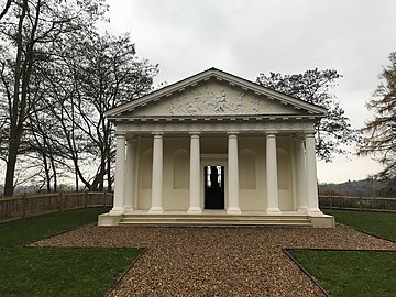 View of the re-created Temple of Bacchus, 2018