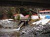 Sheep Creek Hatchery below the bridge carrying Thane Road over Sheep Creek