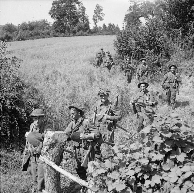 Men of the 7th Seaforth Highlanders, 4 August 1944.