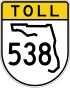 State Road 538 marker