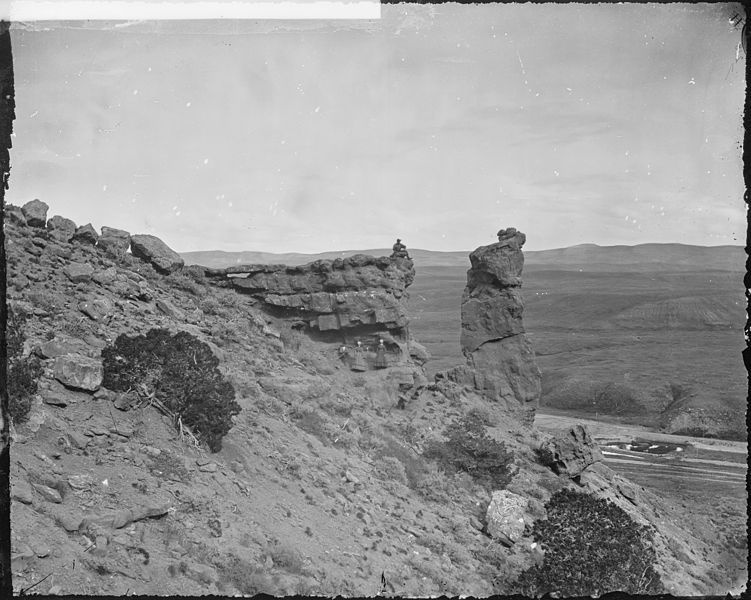 File:Tower Rocks, on the face of the Castle. Summit County, Utah - NARA - 516635.jpg