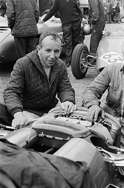 John Surtees (pictured during the 1964 Dutch Grand Prix) won the World Drivers' Championship for his first and only time.