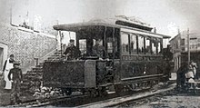 Electric motor at the upper terminus of the line. Tramway de la Cote Sainte Marie.jpg