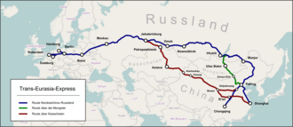 Trans-Eurasia-Express: Infrastruktur, Vertrieb, Testzüge