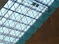 A tridilosa, in the ceiling of the Terminal Central de Autobuses del Norte, Mexico Tridilosa.JPG