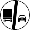 End of overtaking prohibition by goods vehicles