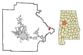 Tuscaloosa County Alabama Incorporated and Unincorporated areas Lake View Highlighted.svg