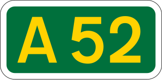 <span class="mw-page-title-main">A52 road</span> Major road in the East Midlands of England