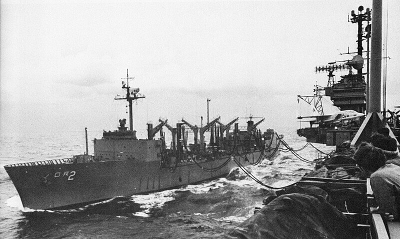 File:USS Milwaukee (AOR-2) refueling Forrestal (CVA-59) 1971.jpg