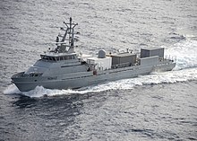 The unmanned USV Nomad transiting the Pacific as part of RIMPAC 2022 USV Nomad RIMPAC 2022 front quarter view.jpg