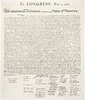 صورة مصغرة لـ إعلان الاستقلال الأمريكي