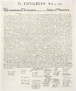 Amerikan Bağımsızlık Bildirgesi (Üreten:ABD Hükümeti)