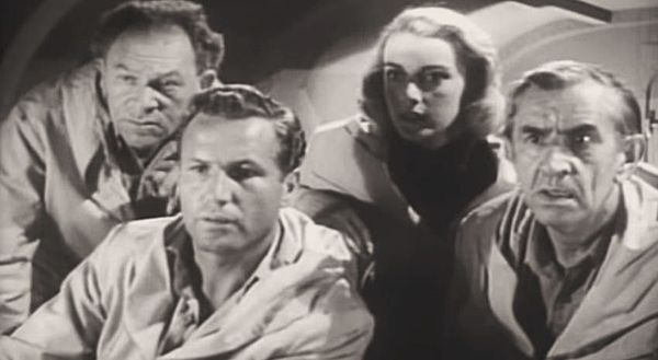 From Unknown World (1951), L-R: Otto Waldis, Bruce Kellogg, Marilyn Nash and Victor Kilian