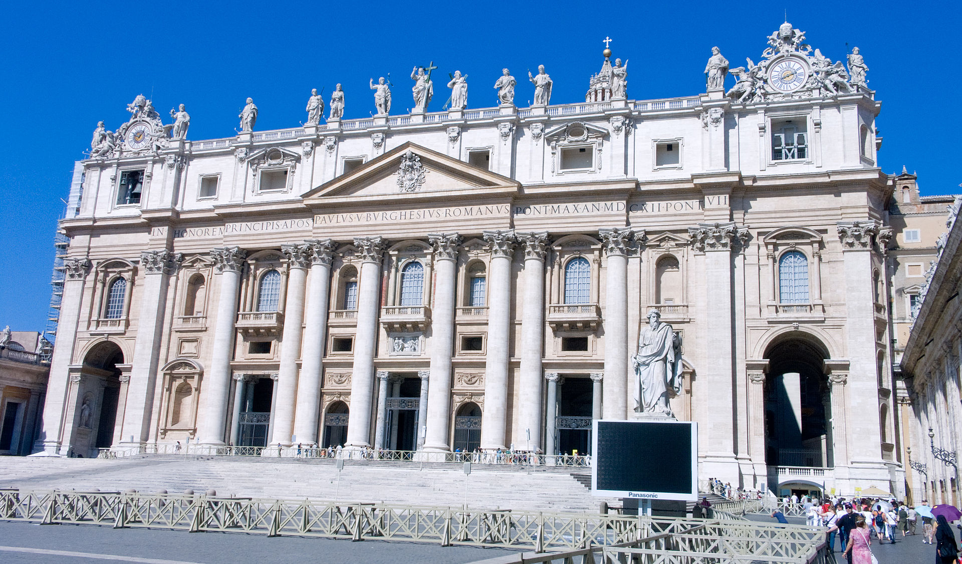 vatican - Le Vatican : Place et basilique Saint Pierre, à Rome  1920px-Vatican-StPierre-Facade