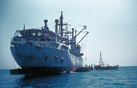 Shiploading in Limenaria during the 1950s