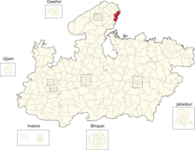 Vidhan Sabha constituencies of Madhya Pradesh (11-Lahar).png