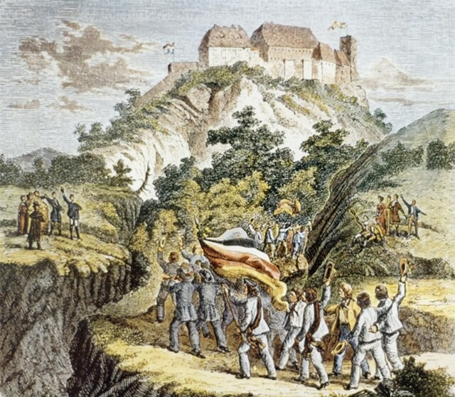 Students marching to the Wartburg in 1817