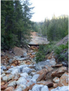 Second largest waste rock pile at the mine