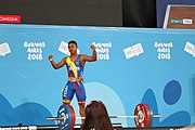 Deutsch: Gewichtheben bei den Olympischen Jugendspielen 2018; Tag 2, 10. Oktober 2018; Jungen 62 kg English: Weightlifting at the 2018 Summer Youth Olympics at 8 October 2018 – Boys' 62 kg