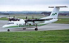 de Havilland Canada DHC-7 Dash 7 at Aberdeen Airport in 1993