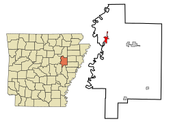 Location in Woodruff County and the state of Arkansas