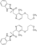 (RS)-Rabeprazole Structure.svg