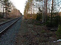 Разобранный боковой путь. Вид в сторону ст. Ильинская.