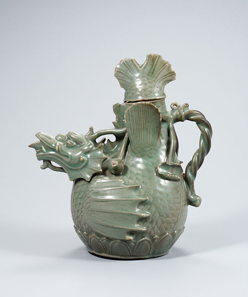 Celadon kettle from the 12th century. Goryeo celadon is considered to be among the great achievements of Korean art.
